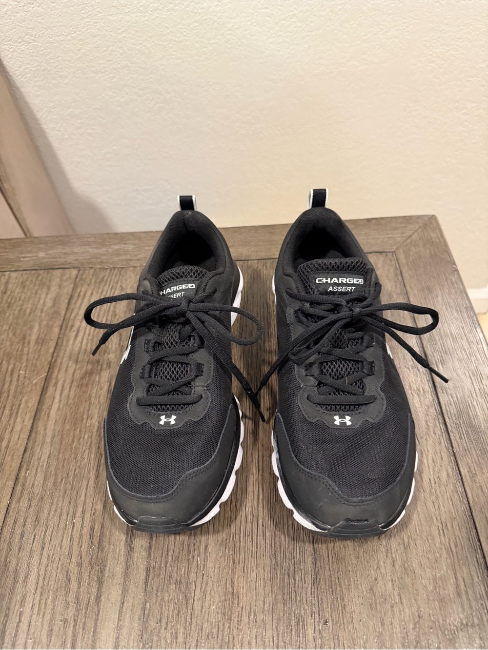 Under Armour Charged Assert 9 Running Shoes - Women’s 10 Wide (D) - Black/White - Picture 2 of 7